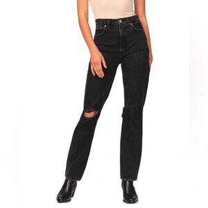 Women's Black Distressed Jeans